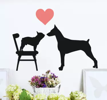 Adesivo cani innamorati - TenStickers