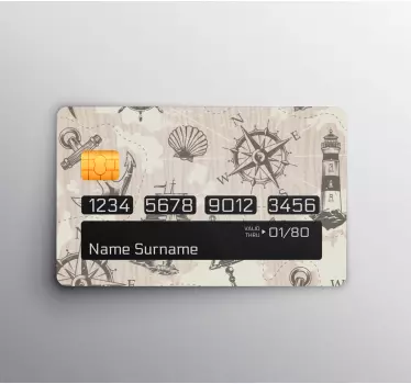 Adesivo carta di credito a tema nautico - TenStickers