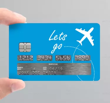 Adesivo carta di credito a tema viaggio - TenStickers