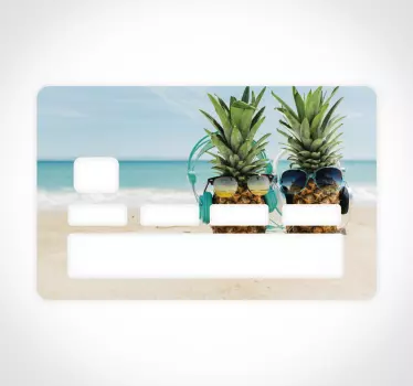 Adesivo carta di credito ananas rilassati - TenStickers