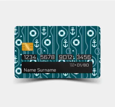 Adesivo carta di credito ancore e cerchi - TenStickers
