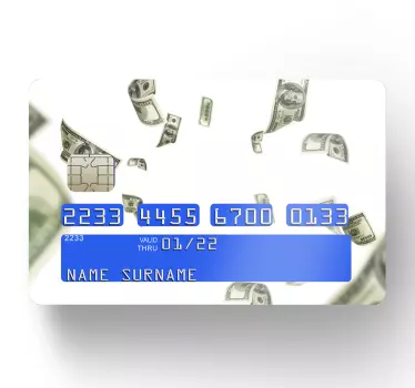 Adesivo carta di credito banconote fluttuanti - TenStickers