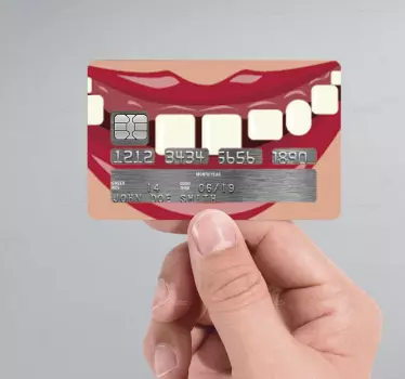 Adesivo carta di credito bocca fantasiosa - TenStickers