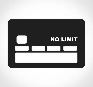Adesivo carta di credito carta di pagamento illimitata - TenStickers