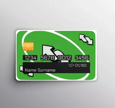 Adesivo carta di credito carta di pagamento verde - TenStickers