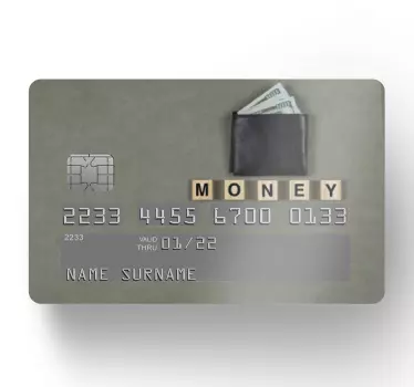 Adesivo carta di credito carta portafoglio soldi - TenStickers