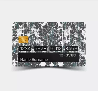 Adesivo carta di credito composizione emblema floreale - TenStickers