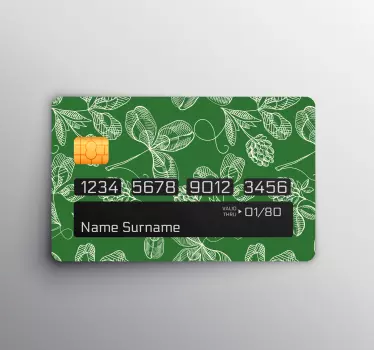 Adesivo carta di credito composizione foglie eleganti - TenStickers
