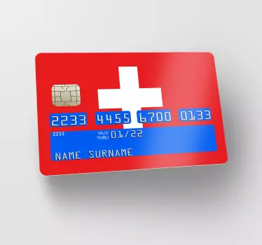 Adesivo carta di credito con bandiera svizzera - TenStickers