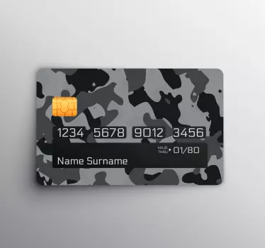 Adesivo carta di credito con motivo camouflage - TenStickers