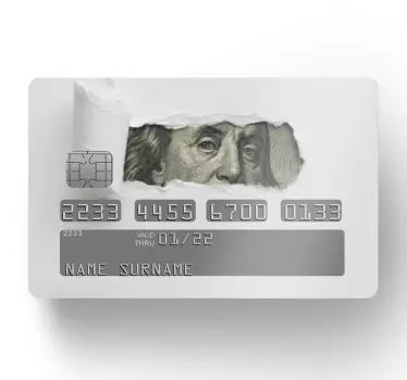 Adesivo carta di credito concetto carta strappata - TenStickers