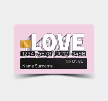 Adesivo carta di credito design amore elegante - TenStickers