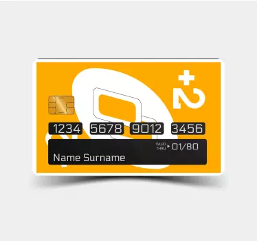 Adesivo carta di credito design arancione - TenStickers