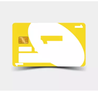 Adesivo carta di credito design carta gialla - TenStickers