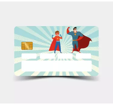 Adesivo carta di credito design personaggio supereroe - TenStickers