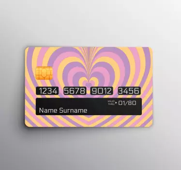 Adesivo carta di credito disegno a forma di cuore - TenStickers