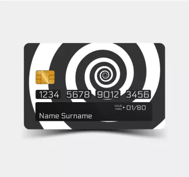 Adesivo carta di credito disegno a spirale - TenStickers