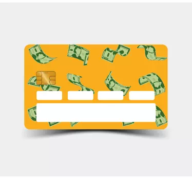 Adesivo carta di credito disegno del modello di denaro - TenStickers