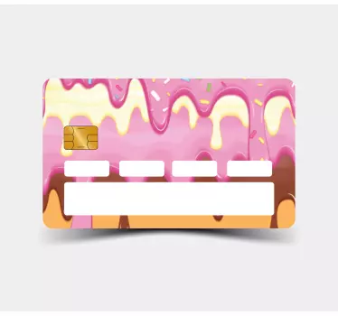 Adesivo carta di credito disegno di dessert ghiacciato - TenStickers