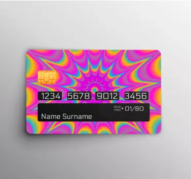 Adesivo carta di credito effetto psichedelico - TenStickers