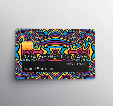 Adesivo carta di credito elemento astratto vivace - TenStickers