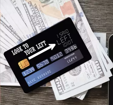 Adesivo carta di credito guarda a sinistra - TenStickers