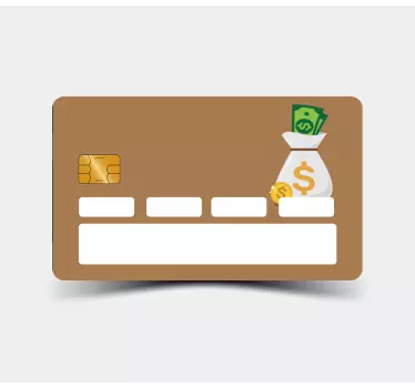 Adesivo carta di credito illustrazione di borsa per valuta - TenStickers