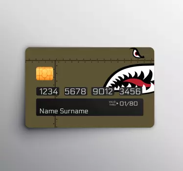 Adesivo carta di credito illustrazione personaggio fierce - TenStickers