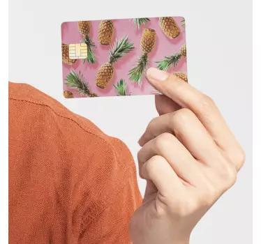 Adesivo carta di credito motivo ananas - TenStickers