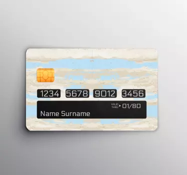 Adesivo carta di credito motivo astratto spiaggia - TenStickers