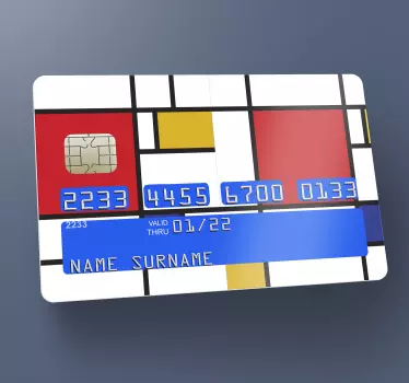 Adesivo carta di credito motivo geometrico - TenStickers