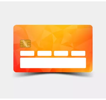 Adesivo carta di credito motivo geometrico arancione - TenStickers