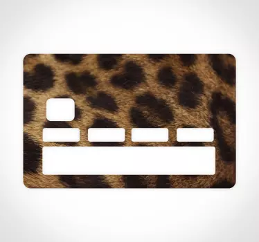 Adesivo carta di credito motivo leopardato - TenStickers