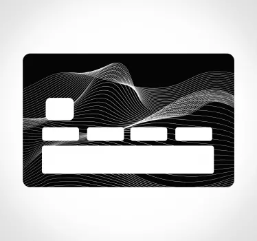 Adesivo carta di credito motivo linee curve - TenStickers