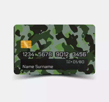 Adesivo carta di credito motivo mimetico - TenStickers