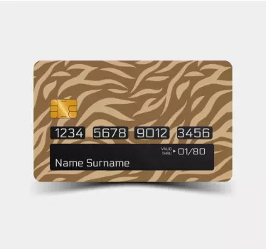 Adesivo carta di credito motivo selvaggio - TenStickers