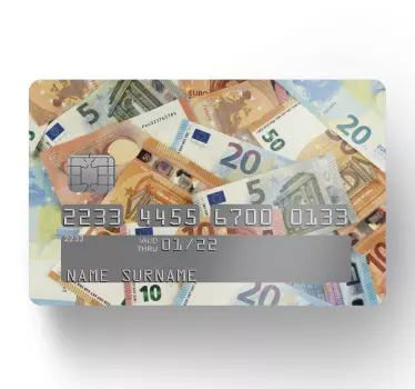 Adesivo carta di credito motivo valuta - TenStickers