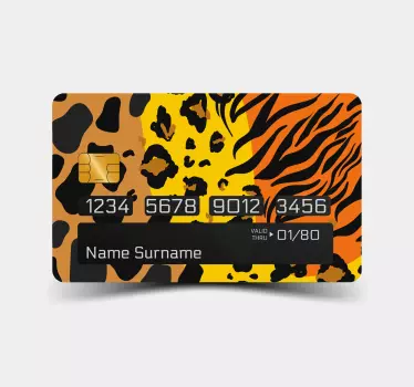 Adesivo carta di credito pelle di animale selvaggio - TenStickers