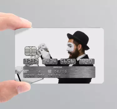 Adesivo carta di credito performer di denaro divertente - TenStickers