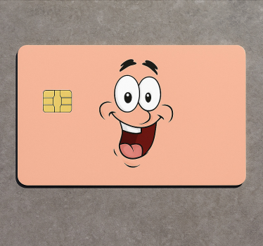 Adesivo carta di credito sorriso personaggio cartoon - TenStickers