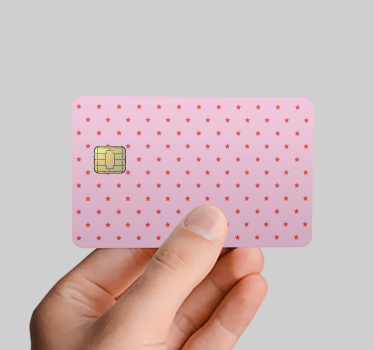 Adesivo carta di credito stelle rosse - TenStickers