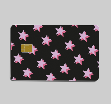 Adesivo carta di credito stelle viola - TenStickers