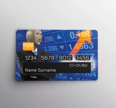 Adesivo carta di credito tema umoristico finanziario - TenStickers