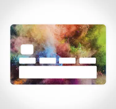 Adesivo carta di credito texture astratta colorata - TenStickers
