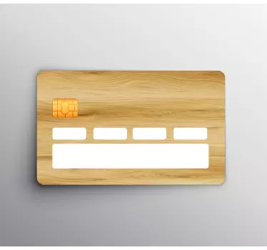 Adesivo carta di credito texture legno - TenStickers