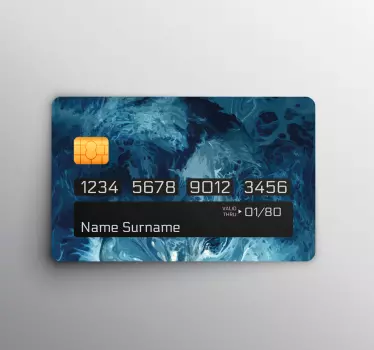 Adesivo carta di credito texture marmo oceanico - TenStickers