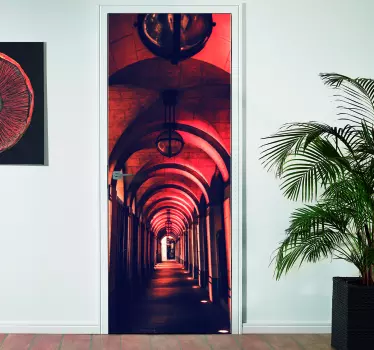 Adesivo murale camera da letto Colonne di passaggio per porta - TenStickers