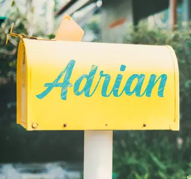 Adesivo cassetta postale nome classico personalizzabile - TenStickers