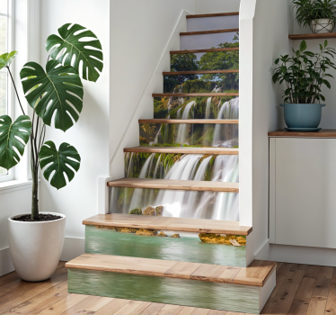 Adesivo per scale cascata naturale - TenStickers