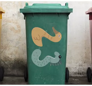 Adesivo contenitore numeri di animali personalizzati - TenStickers